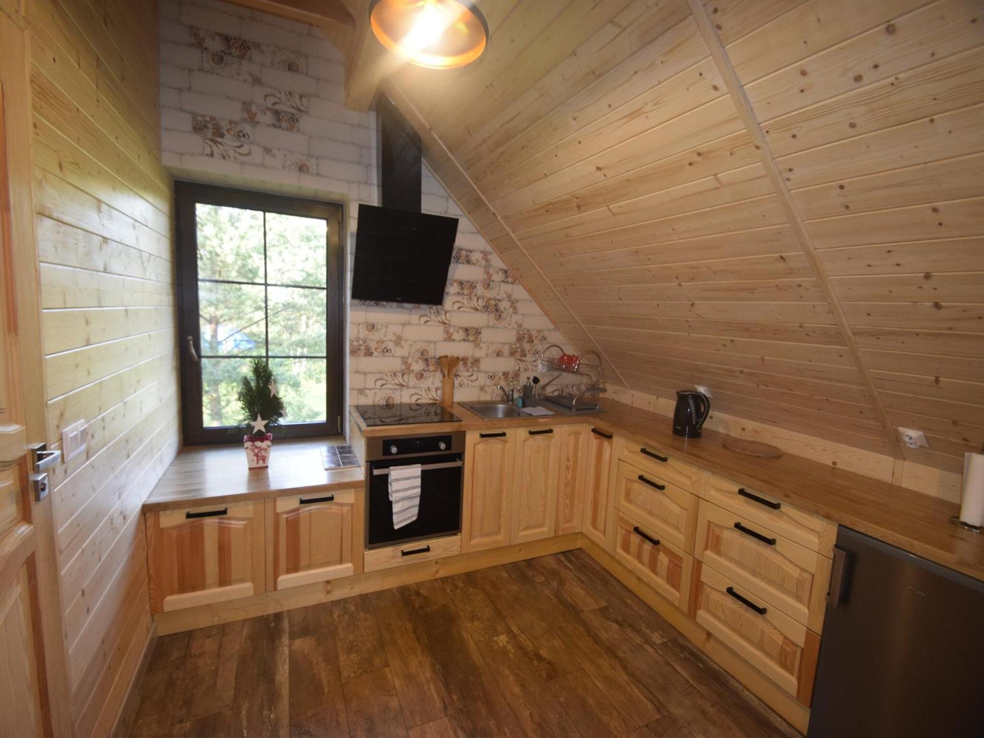 Wooden Holiday Home In Skrzynia With Terrace Osiek  ภายนอก รูปภาพ
